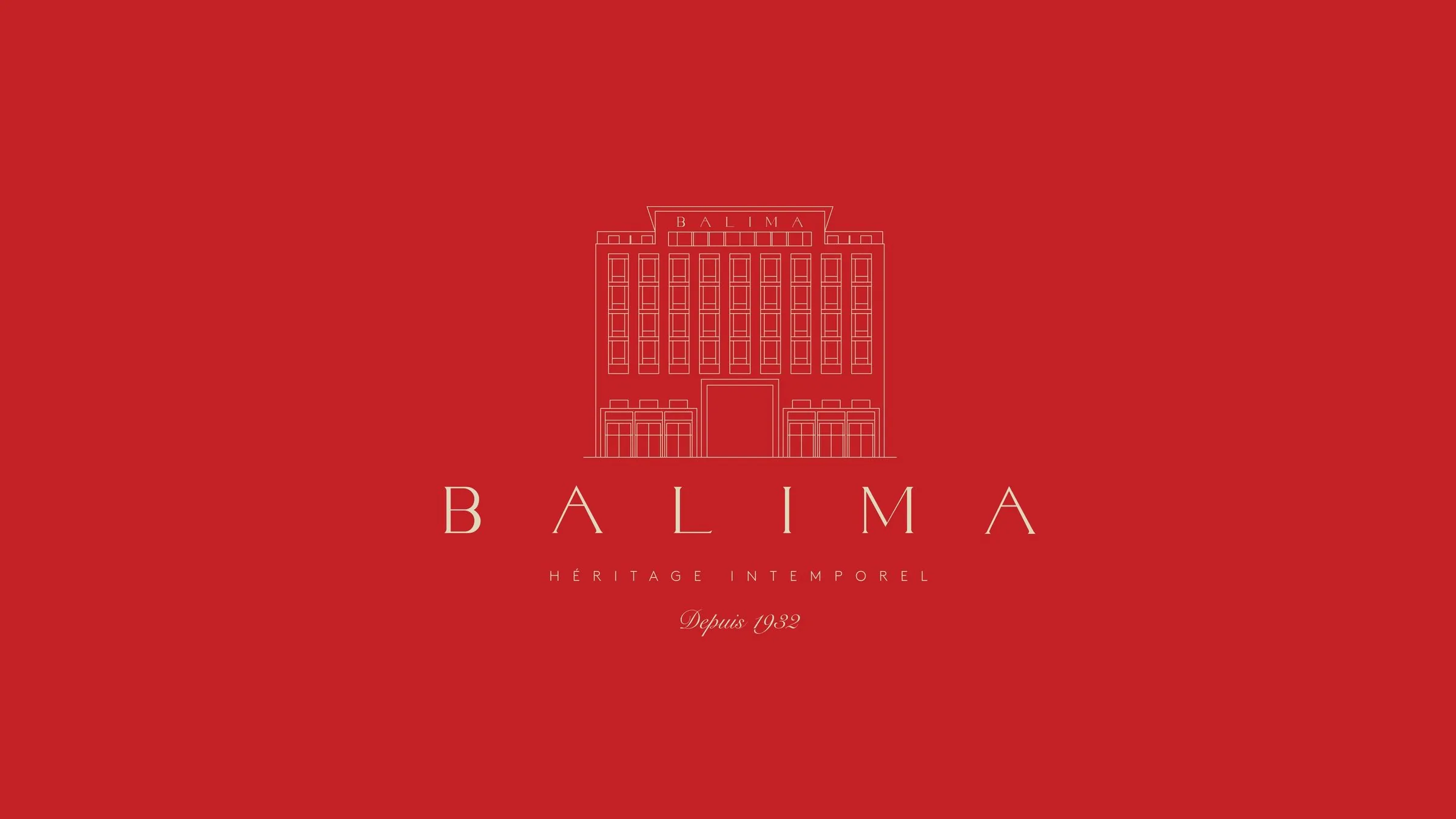 Balima Hôtel identity in red and gold