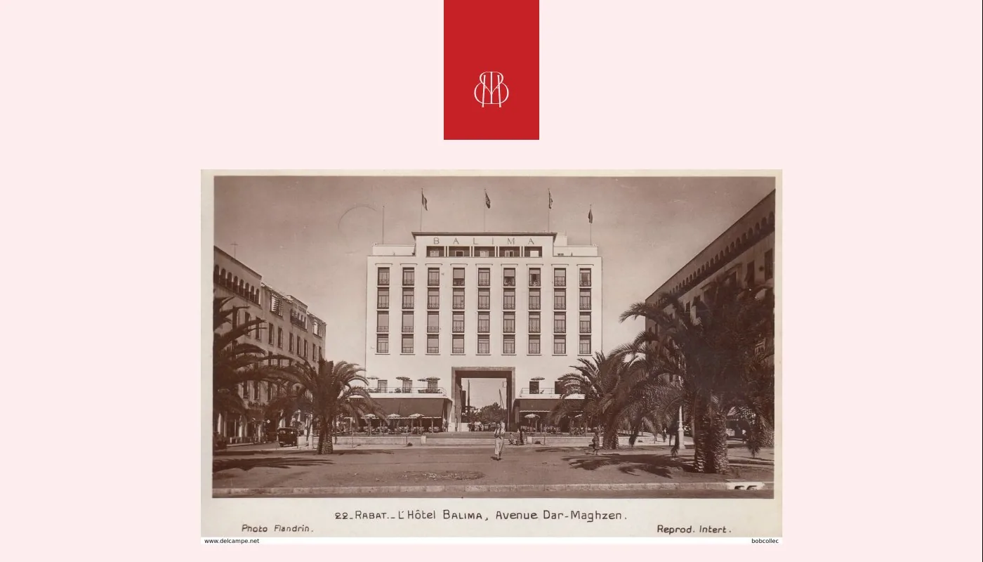 Carte postale d’archive de l’Hôtel Balima, avenue Mohammed V