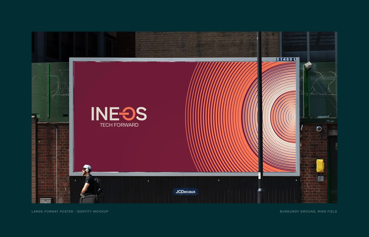 Large-format poster with the coral ring field