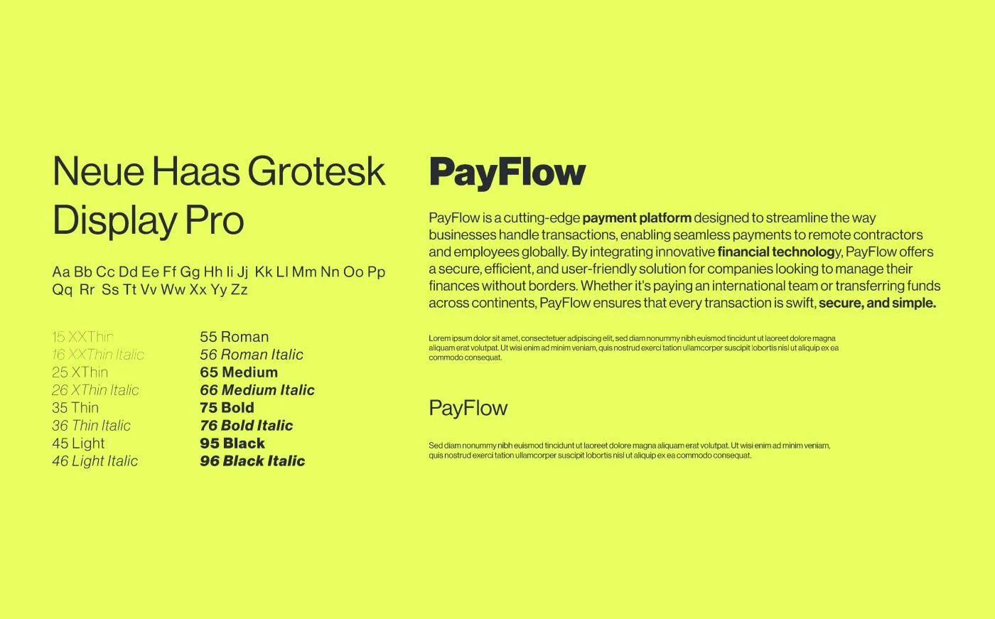 Typography: Neue Haas Grotesk Display Pro