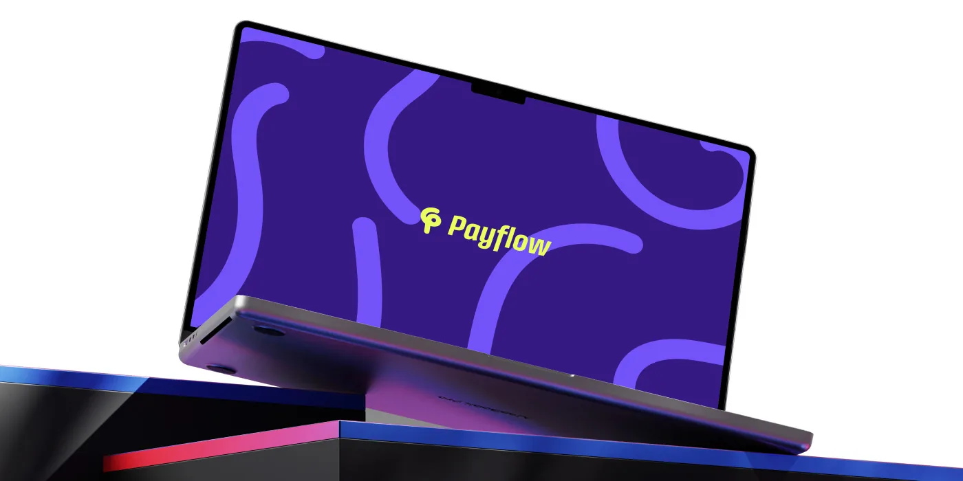 Laptop wallpaper with the flow pattern