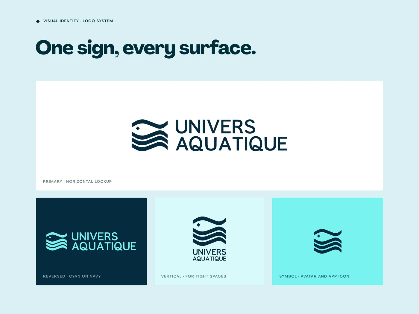 Système de logo : horizontal, inversé, vertical et symbole