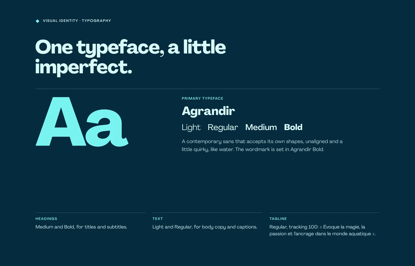 Typographie : l’Agrandir, unique caractère de la marque