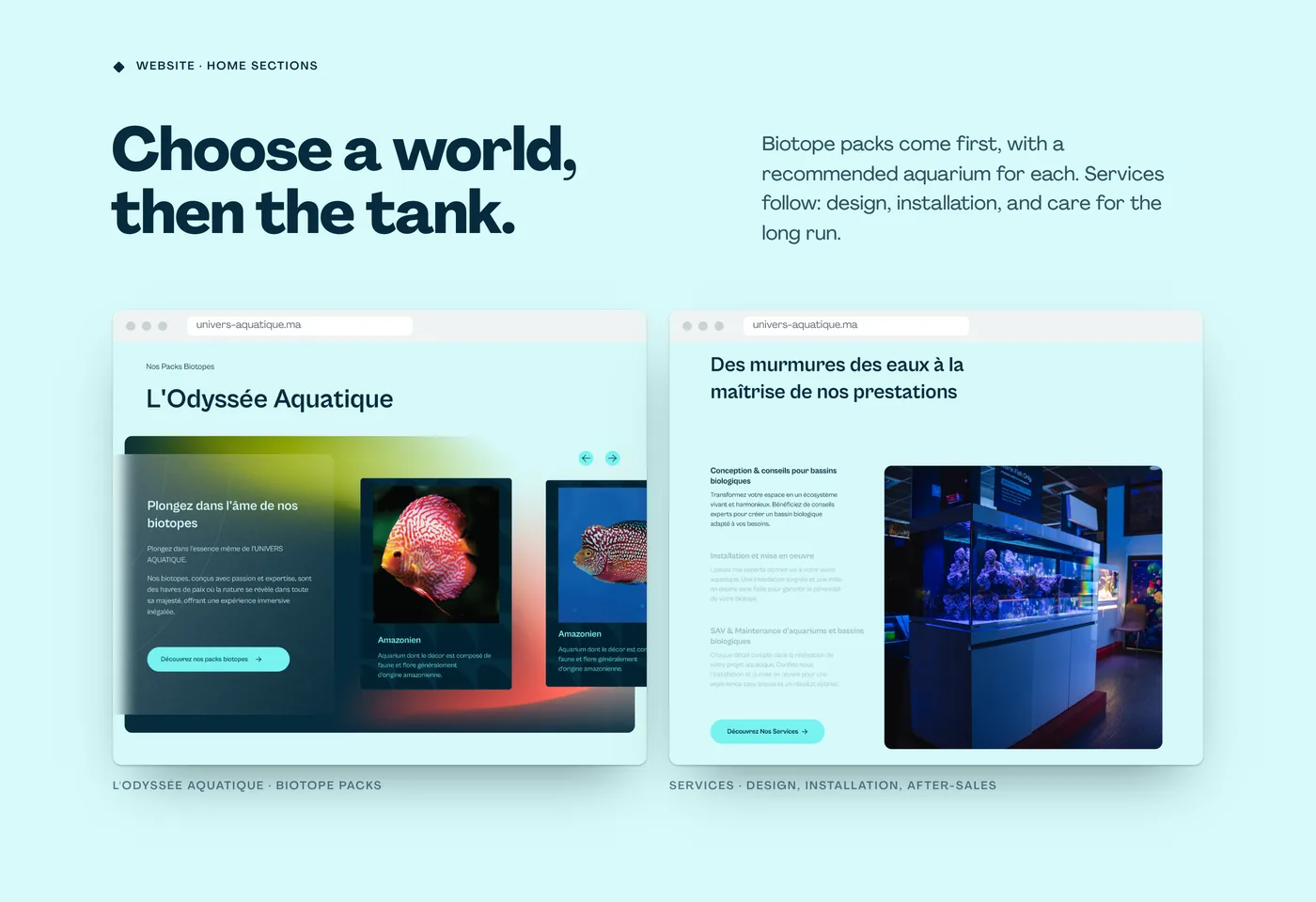 Site web : packs biotopes et services