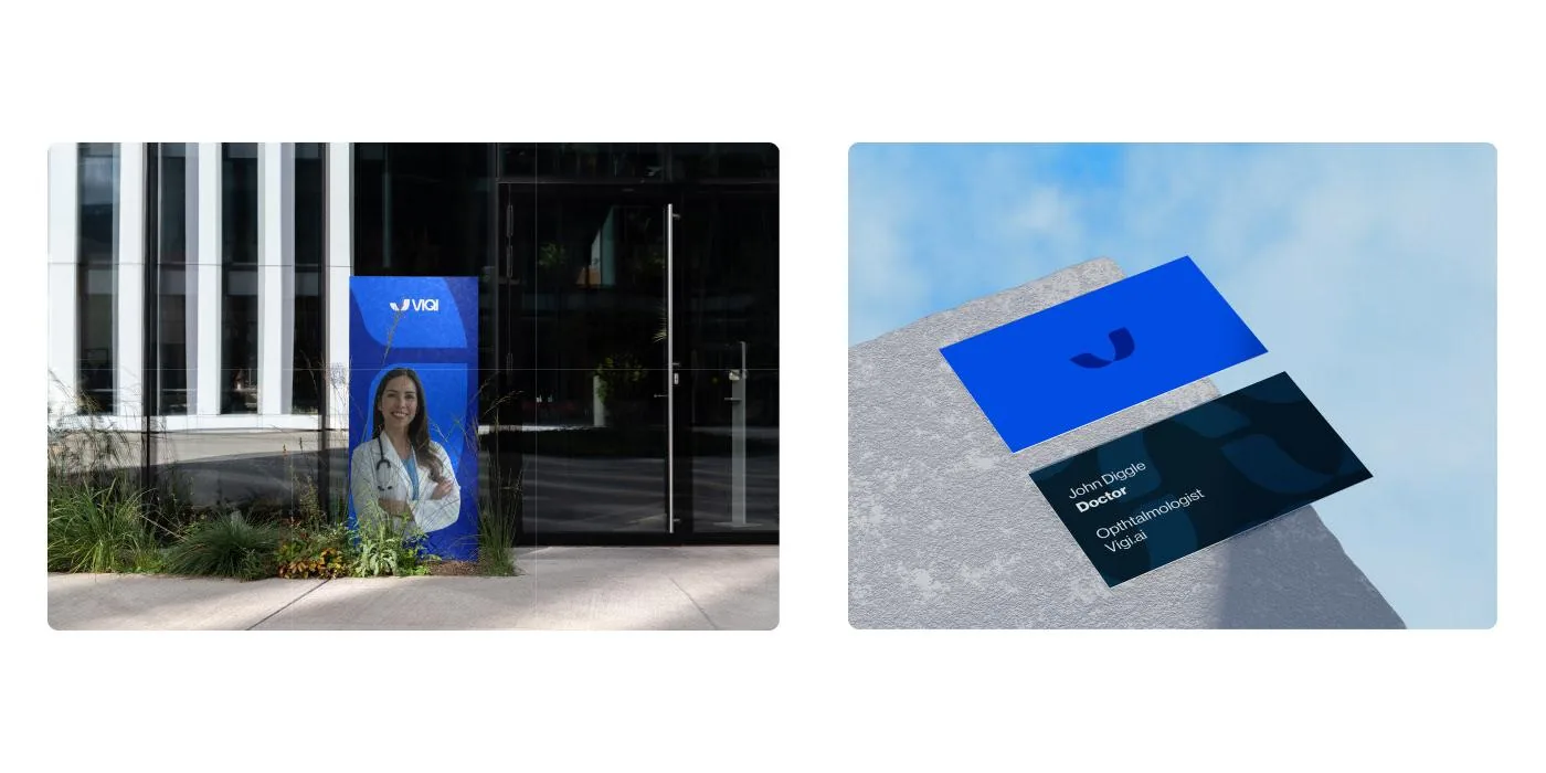 Clinic signage and business cards