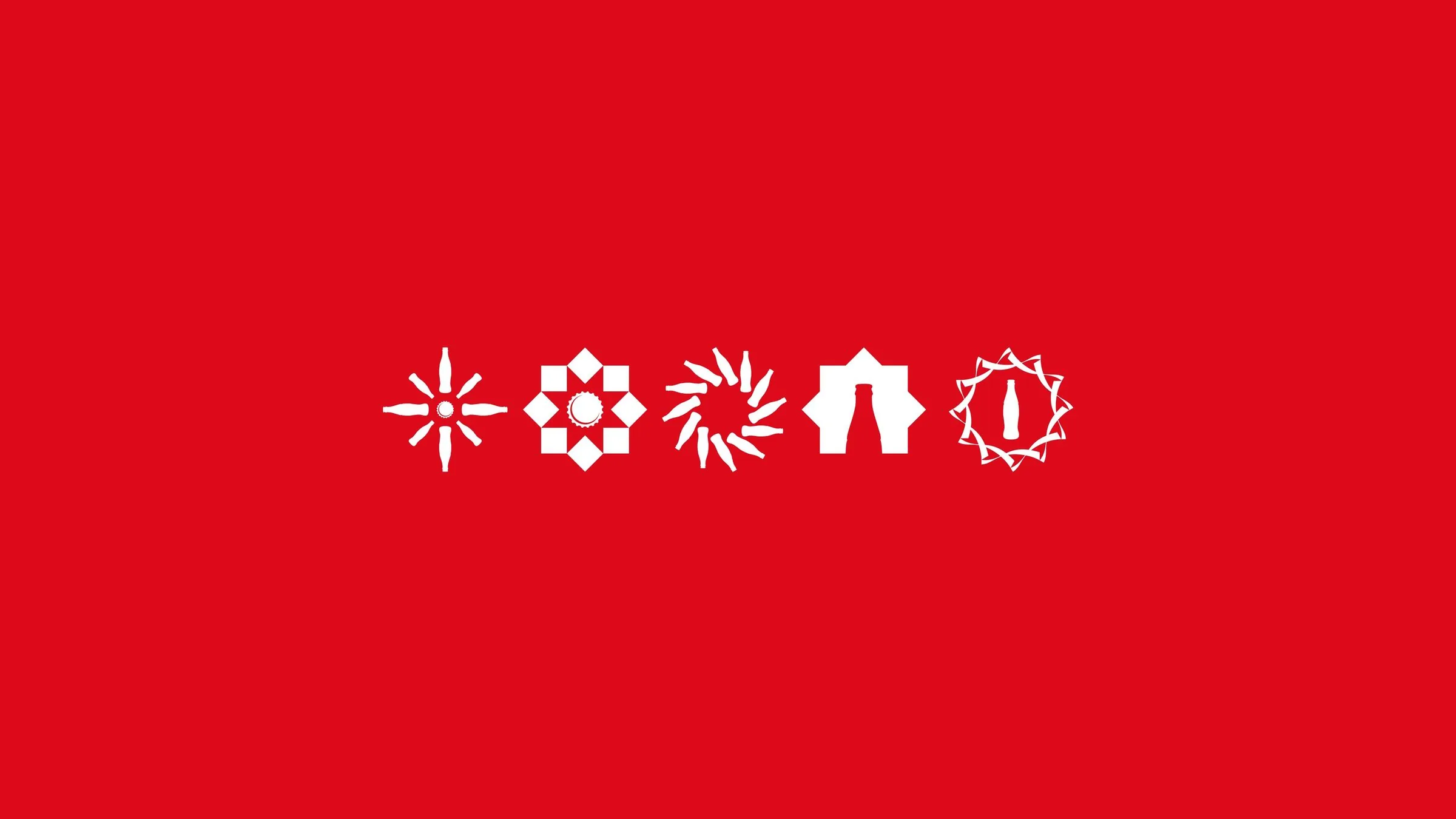 Ramadan iconography and bottle silhouettes on red