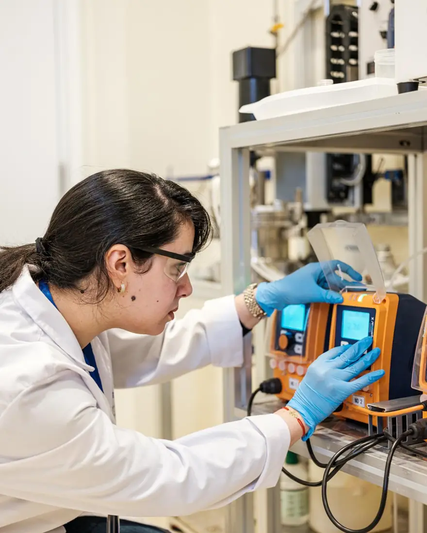 Researcher at work in a laboratory