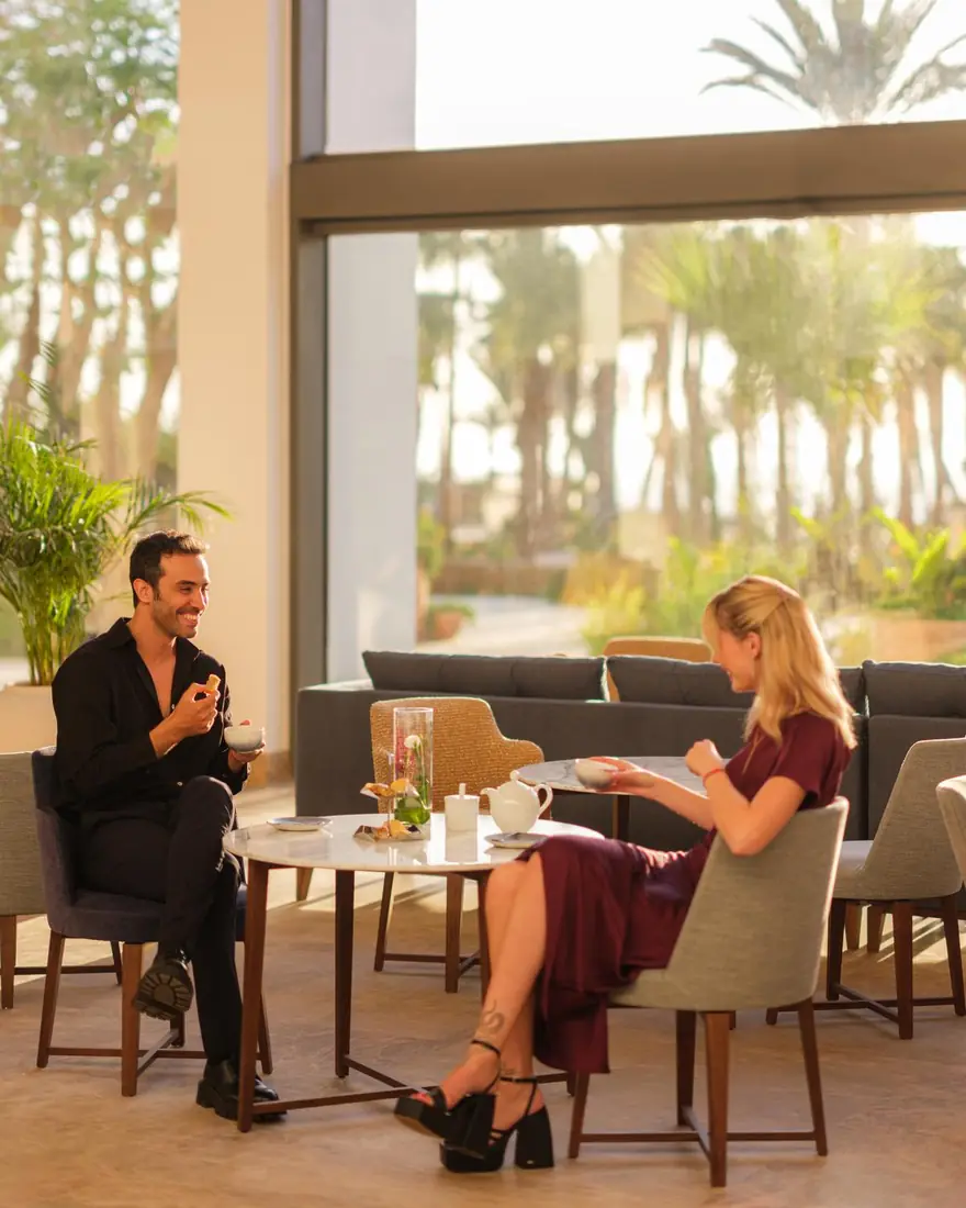 Couple in the lounge at The View, Agadir