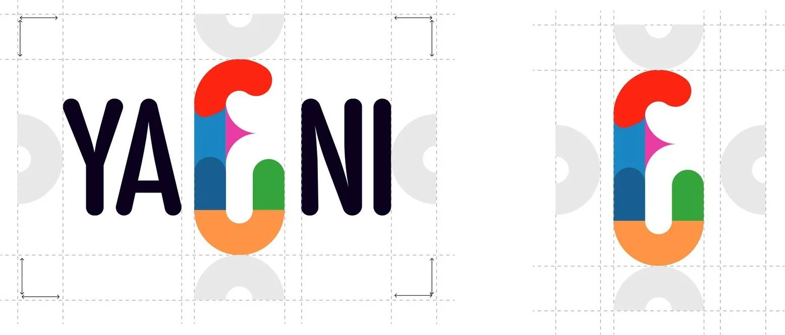 Construction du logotype Ya3ni